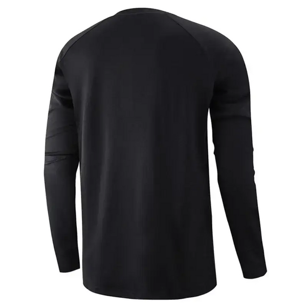 Men's knitted round neck button long sleeve t-shirt Nexellus