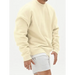 Men's knitted stitching solid colour casual crew neck sweatshirt Nexellus