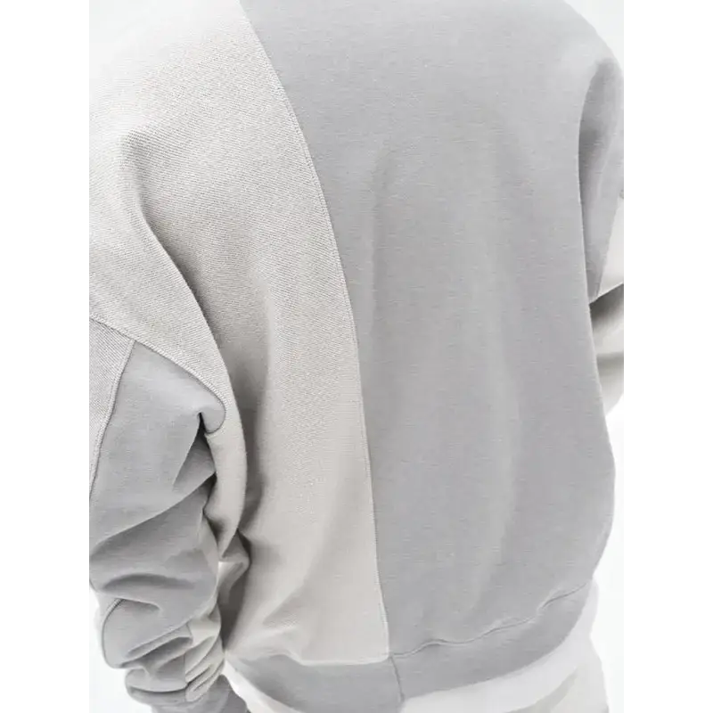 Men's knitted stitching solid colour casual crew neck sweatshirt Nexellus