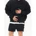 Men's knitted stitching solid colour casual crew neck sweatshirt Nexellus