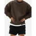 Men's knitted stitching solid colour casual crew neck sweatshirt Nexellus