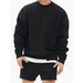 Men's knitted stitching solid colour casual crew neck sweatshirt Nexellus