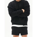 Men's knitted stitching solid colour casual crew neck sweatshirt Nexellus