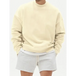 Men's knitted stitching solid colour casual crew neck sweatshirt Nexellus