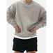 Men's knitted stitching solid colour casual crew neck sweatshirt Nexellus