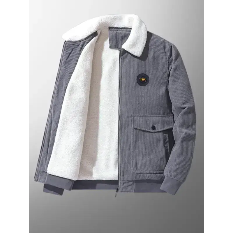 Men's lambswool lapel warm corduroy jacket Nexellus