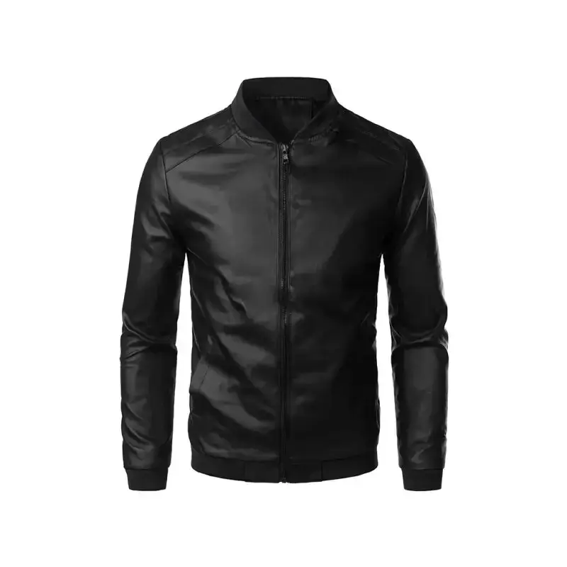 Men's leather jacket spring autumn casual lightweight zip jacket Nexellus