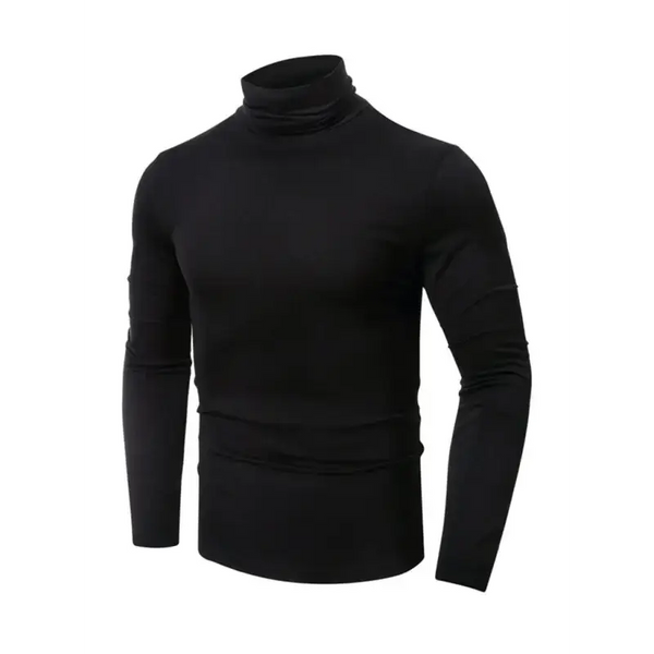 Men's long-sleeved solid colour turtleneck bottoming t-shirt top Nexellus