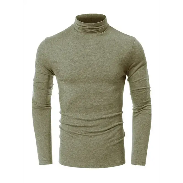 Men's long-sleeved solid colour turtleneck bottoming t-shirt top Nexellus