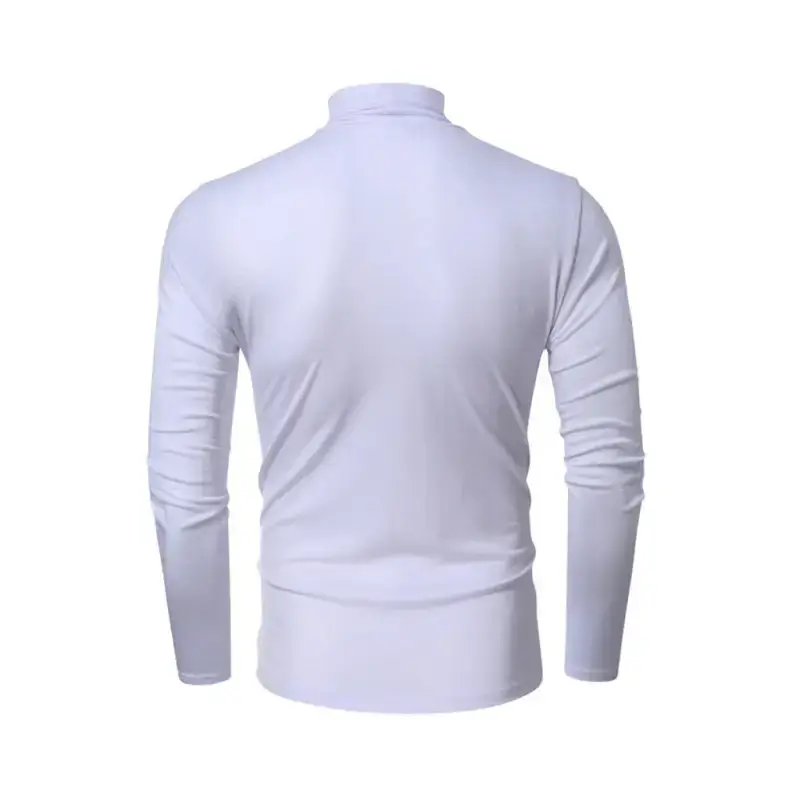 Men's long-sleeved solid colour turtleneck bottoming t-shirt top Nexellus