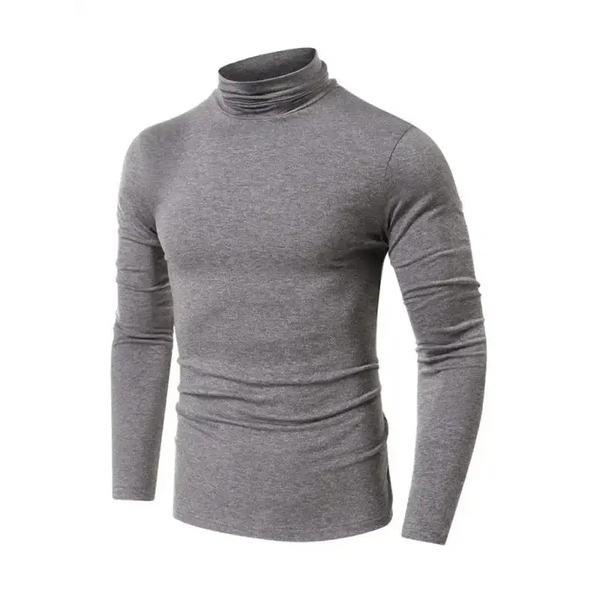 Men's long-sleeved solid colour turtleneck bottoming t-shirt top Nexellus