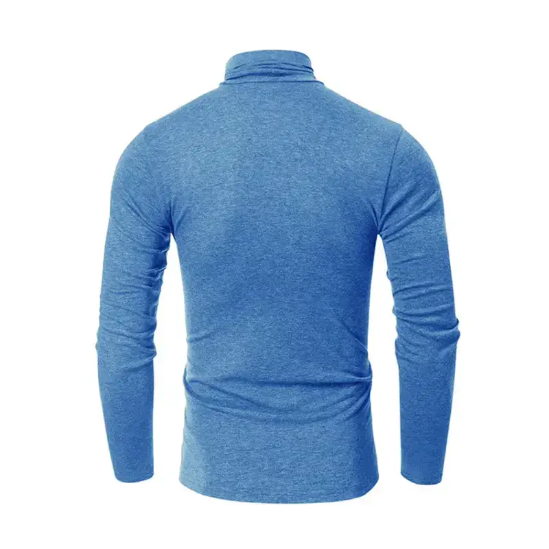 Men's long-sleeved solid colour turtleneck bottoming t-shirt top Nexellus