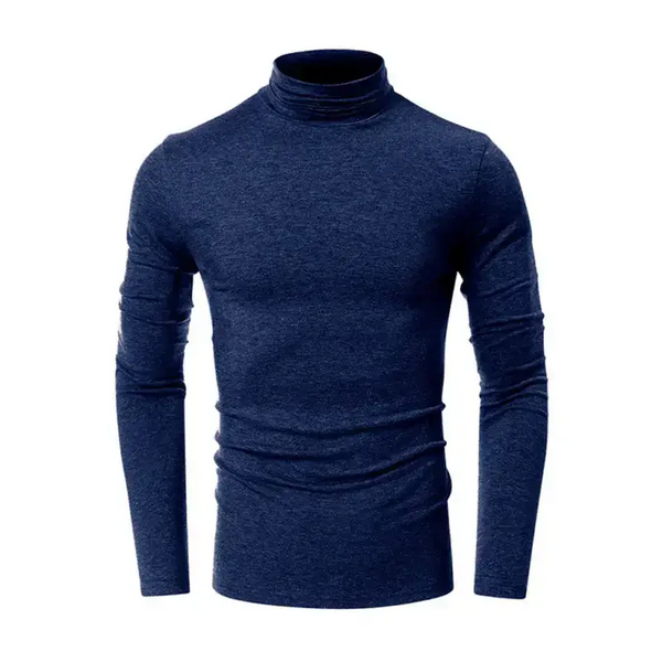 Men's long-sleeved solid colour turtleneck bottoming t-shirt top Nexellus