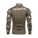 Men's Military Field Outdoor Elastic Fitness Camouflage Long Sleeve Zipper Pocket T-Shirt Nexellus