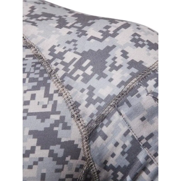 Men's Military Field Outdoor Elastic Fitness Camouflage Long Sleeve Zipper Pocket T-Shirt Nexellus