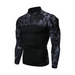 Men's Military Field Outdoor Elastic Fitness Camouflage Long Sleeve Zipper Pocket T-Shirt Nexellus