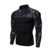 Men's Military Field Outdoor Elastic Fitness Camouflage Long Sleeve Zipper Pocket T-Shirt Nexellus