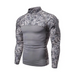 Men's Military Field Outdoor Elastic Fitness Camouflage Long Sleeve Zipper Pocket T-Shirt Nexellus