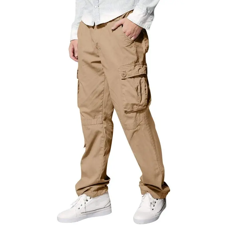 Men's multi-pocket loose casual straight cargo pants Nexellus