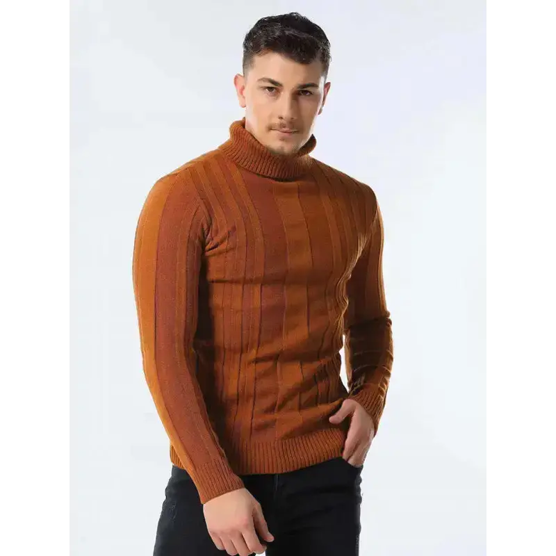 Men's new casual knitted basic base pullover turtleneck sweater Nexellus