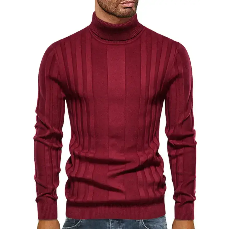 Men's new casual knitted basic base pullover turtleneck sweater Nexellus