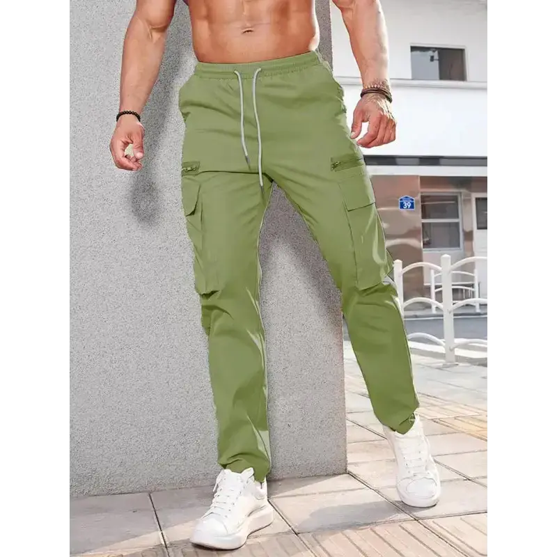 Men's new fashionable casual sports zipper decorative overalls Nexellus