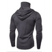 Men's new fitness cycling solid color elastic mask hooded pullover Nexellus