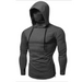 Men's new fitness cycling solid color elastic mask hooded pullover Nexellus