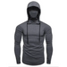 Men's new fitness cycling solid color elastic mask hooded pullover Nexellus