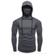 Men's new fitness cycling solid color elastic mask hooded pullover Nexellus