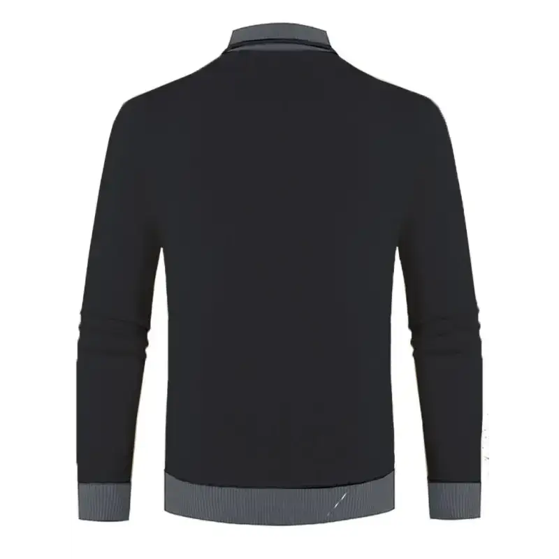 Men's new half turtleneck plus velvet slim long-sleeved sweater Nexellus