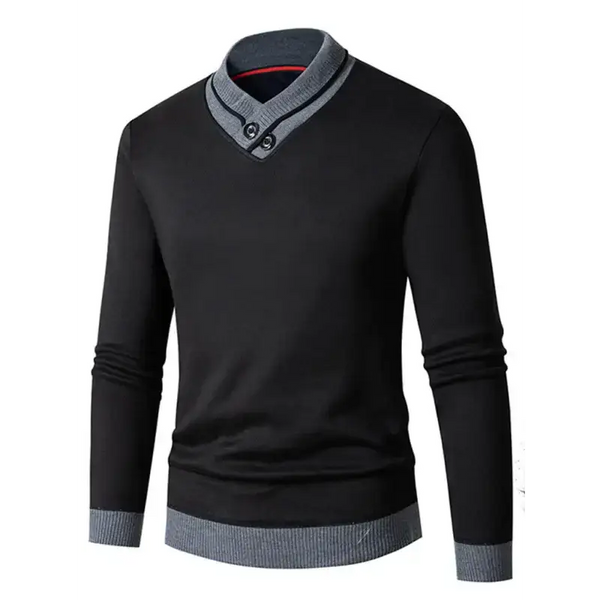 Men's new half turtleneck plus velvet slim long-sleeved sweater Nexellus