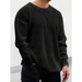 Men's new solid color round neck long sleeve pullover sweater Nexellus