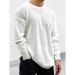 Men's new solid color round neck long sleeve pullover sweater Nexellus