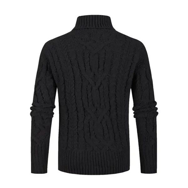 Men's new solid color twist pullover long-sleeved sweater Nexellus