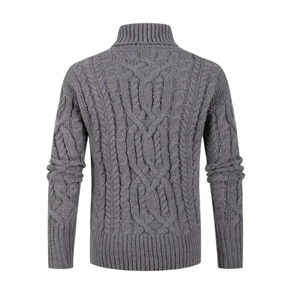 Men's new solid color twist pullover long-sleeved sweater Nexellus