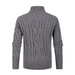 Men's new solid color twist pullover long-sleeved sweater Nexellus