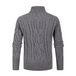 Men's new solid color twist pullover long-sleeved sweater Nexellus