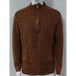 Men's new solid color zipper half turtleneck long sleeve sweater Nexellus