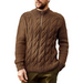 Men's new solid color zipper half turtleneck long sleeve sweater Nexellus