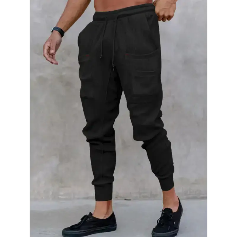 Men's new sports pants, loose legged, multi-pocket casual trousers Nexellus