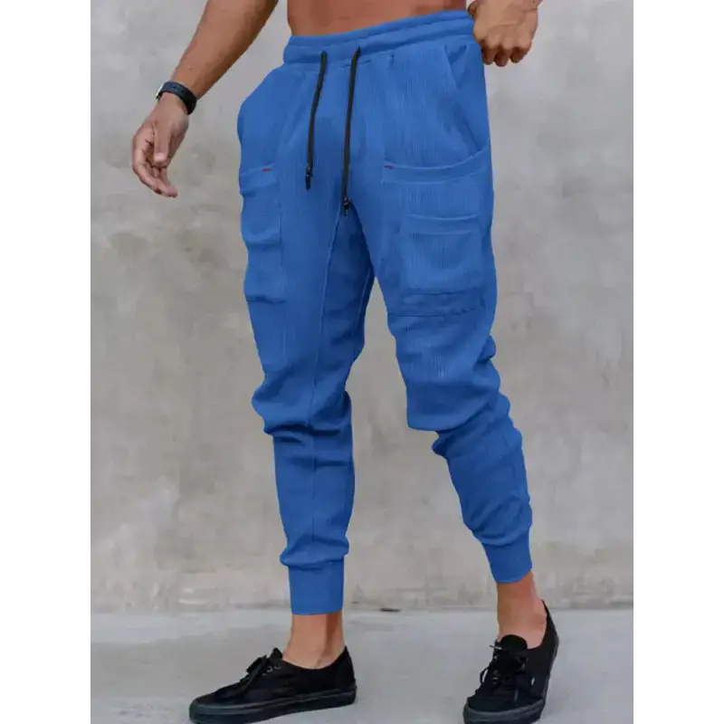 Men's new sports pants, loose legged, multi-pocket casual trousers Nexellus