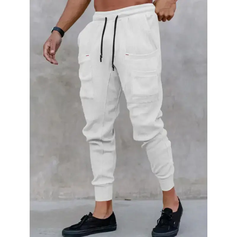 Men's new sports pants, loose legged, multi-pocket casual trousers Nexellus