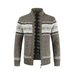 Men's new sweater cardigan colorblock standing collar sweater Nexellus