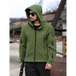 Men's outdoor warm liner fleece jacket cold-proof jacket wind hood Nexellus