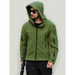 Men's outdoor warm liner fleece jacket cold-proof jacket wind hood Nexellus