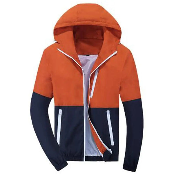 Men's Patchwork Zipper Hoodies Windbreaker Sportswear Nexellus