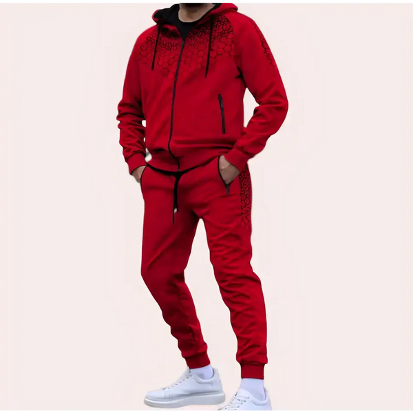 Men's performance zipper hoodie and sweatpants two piece set Nexellus