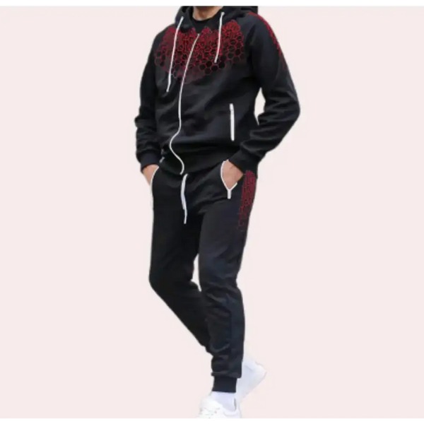 Men's performance zipper hoodie and sweatpants two piece set Nexellus