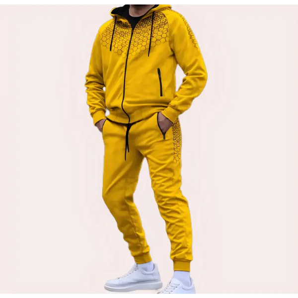 Men's performance zipper hoodie and sweatpants two piece set Nexellus